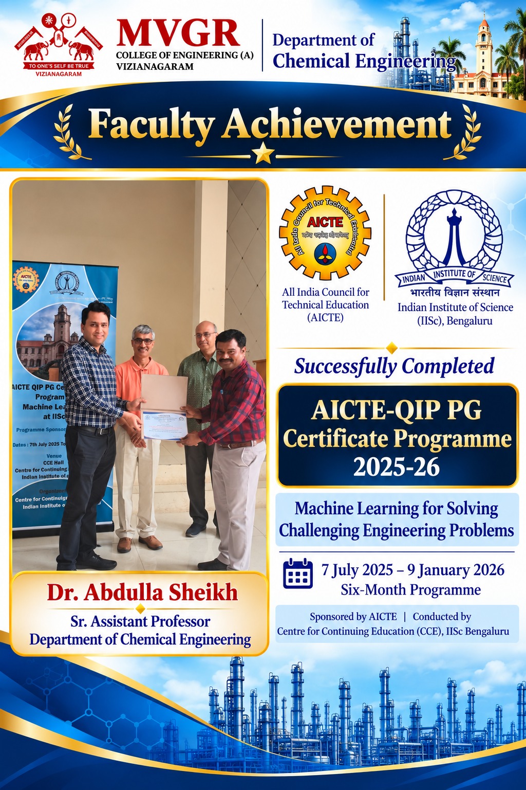 Faculty Achievement – Dr. Abdulla Sheikh