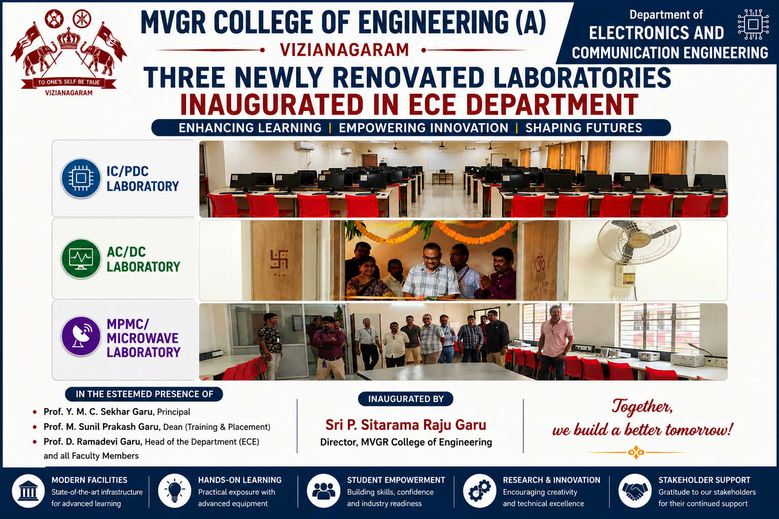 MVGR College of Engineering Inaugurates Three Newly Renovated ECE Laboratories